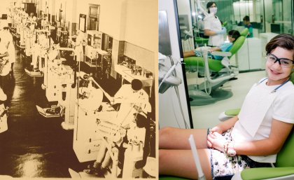 Old versus new – UQ dental facilities have had an upgrade. Old versus new – UQ dental facilities have had an upgrade.